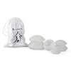 Szilikon lombikok 4 darabos készlet, fehér színben