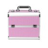 Kozmetikai bőrönd Simply SC 44 – rózsaszín, kihúzható polcokkal
