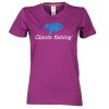 Women's purple Giants Fishing t-shirt