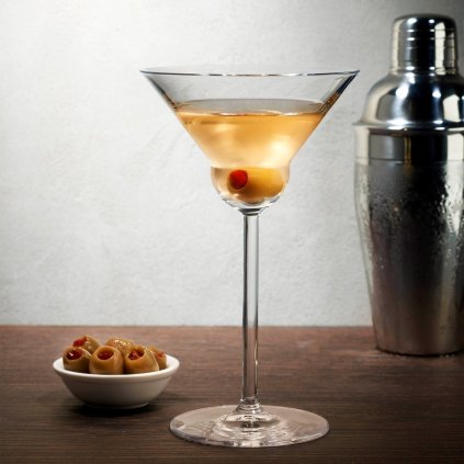 Vintage Set of 2 Martini Glasses Rounded 3