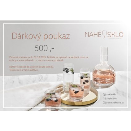 Nahe sklo darkovy poukaz 500