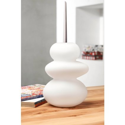 Cairn Candle Holder Small WHITE 2