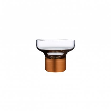 Contour Bowl High Foot with Clear Top and Copper Base
