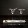 Vintage Set of 2 Martini Glasses Rounded 4
