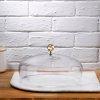 Cupola Cake Dome Medium with Brass Handle and Marble Base 2