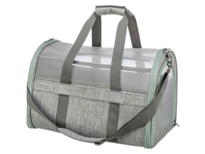 Transportní taška DILLON, 33 × 32 × 54 cm, do 10 kg, šedá/mátová