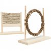 Agility set - překážka, kruh, dřevo/proutí, 28 × 26 × 12 cm