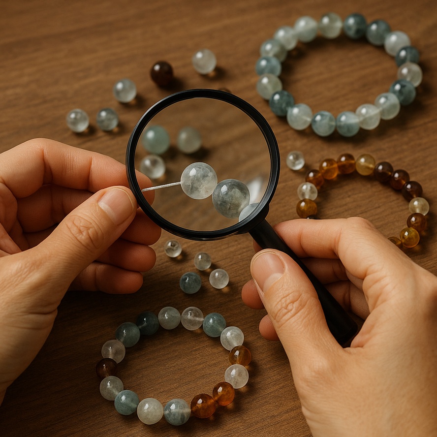 Lupa a náramky z minerálů: nenápadné duo, které z vás udělá mistra detailu