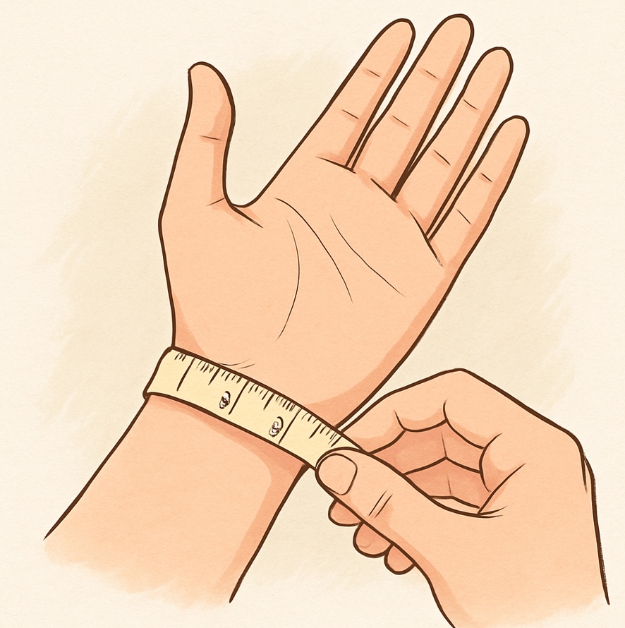 Jak správně změřit ruku pro nákup náramku