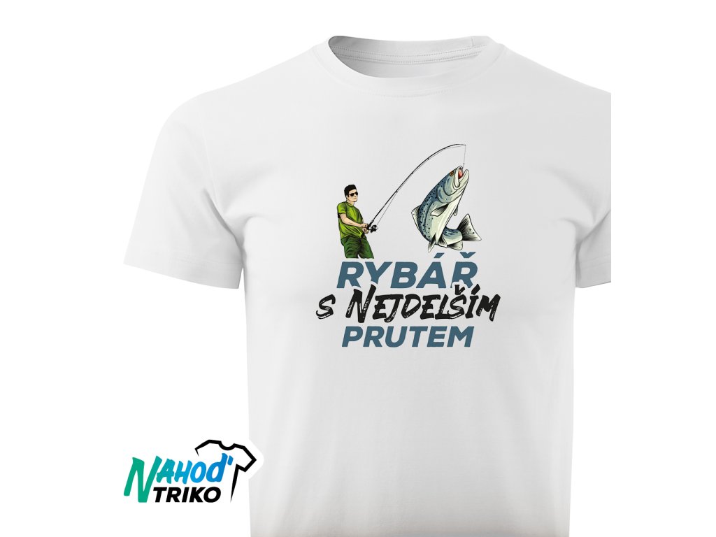 Tričko pánské Comfort Rybář s nejdelším prutem