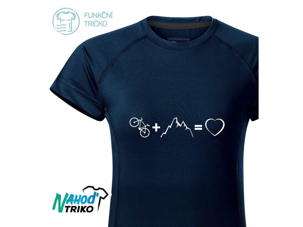 Funkční tričko dámské Sport Kolo + hory = láska
