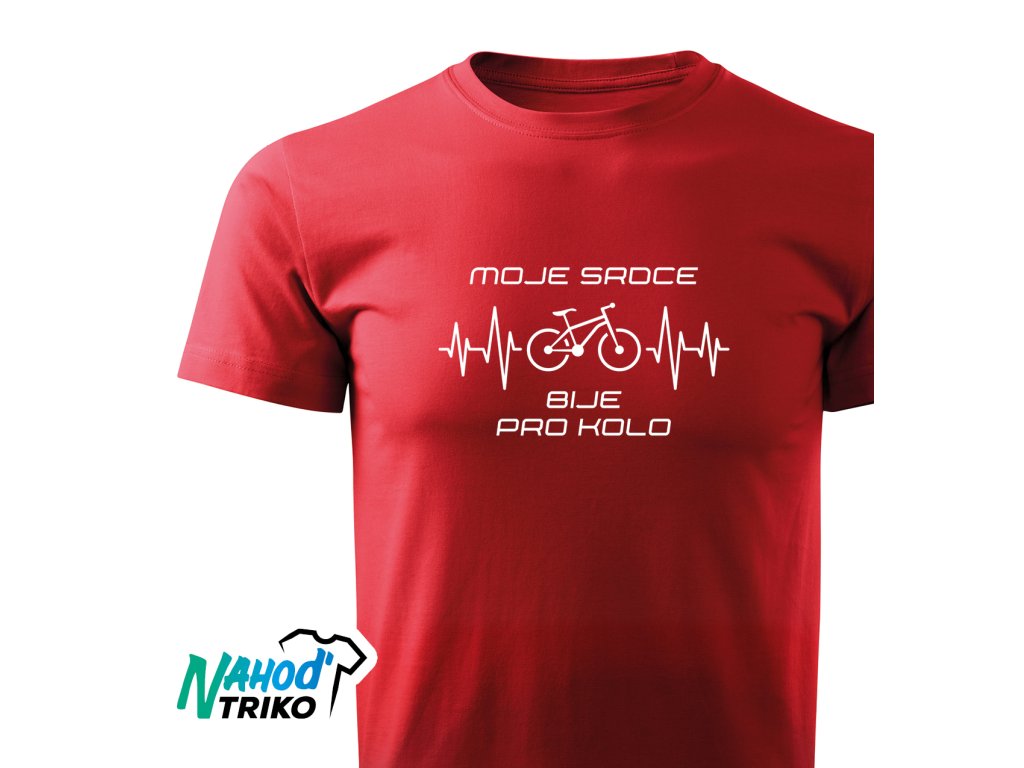 Tričko pánské Comfort Moje srdce bije pro kolo