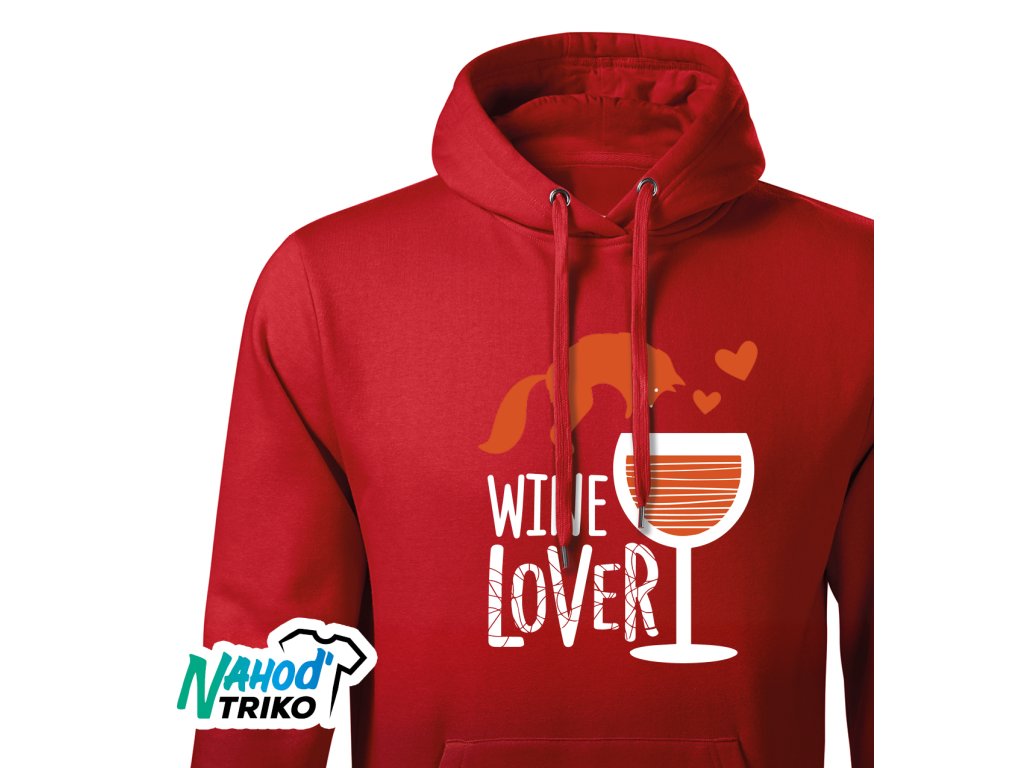 Pánská mikina s kapucí Wine Lover