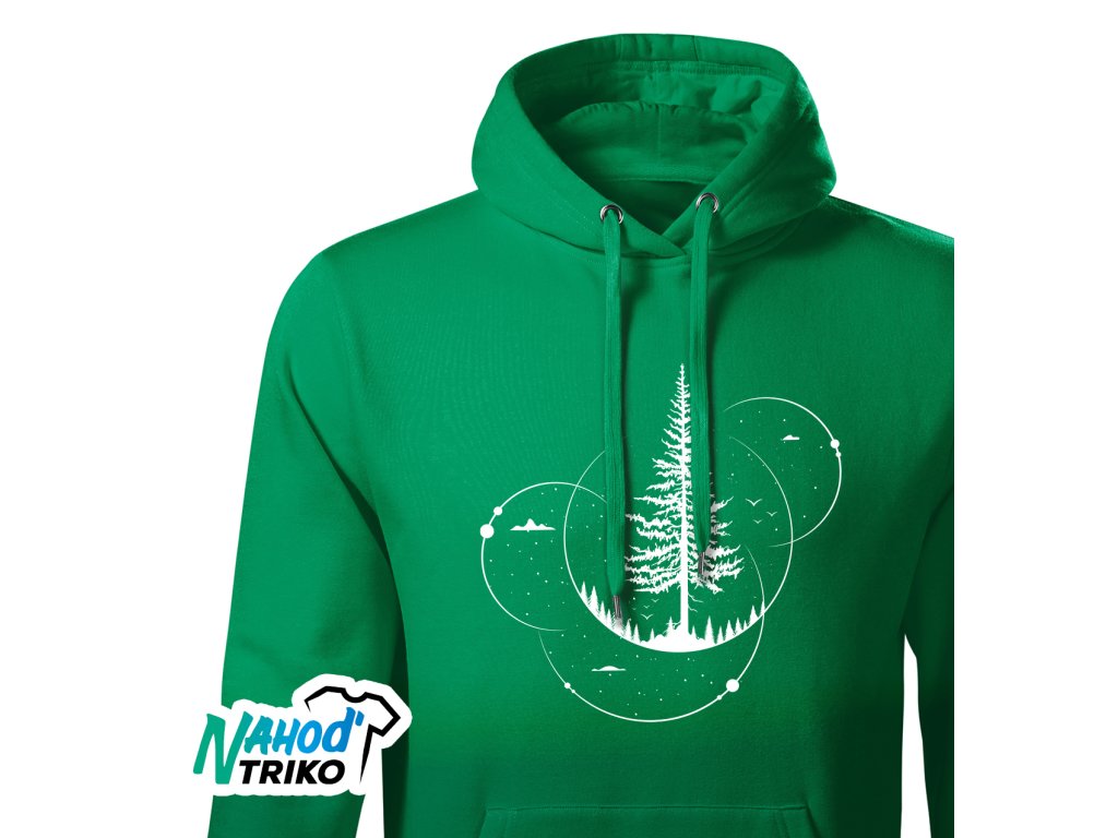 Pánská mikina s kapucí Silueta stromu