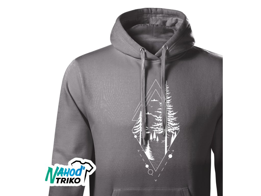 Pánská mikina s kapucí Stromy
