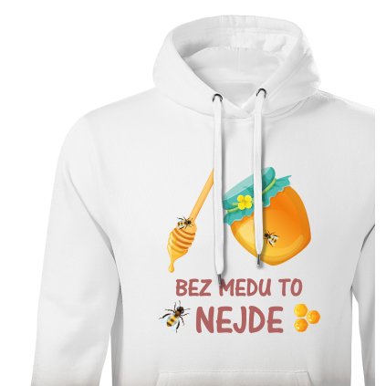 Pánská mikina s kapucí  |  Bez medu to nejde