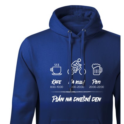 Pánská mikina s kapucí Plán na dnešní den