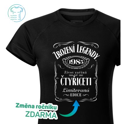 Funkční tričko dámské Sport Narozeninové – Whiskey legenda