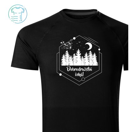 Funkční tričko pánské Sport  |  Dobrodružství čeká  (Barva - Tričko Sport pánské Bílá, Velikost 2XL)