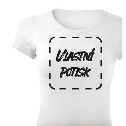 Tričko dámské Comfort  |  Vlastní potisk  (Barva – Tričko Comfort dámské Bílá, Velikost 2XL)