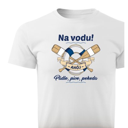 Tričko pánské Classic  |  Kruh a pádla “Na vodu” (Barva - Tričko Classic pánské Bílá, Velikost 2XL)