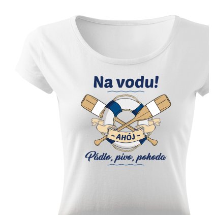 Tričko dámské Classic  |  Kruh a pádla “Na vodu” (Barva – Tričko Classic dámské Bílá, Velikost 2XL)
