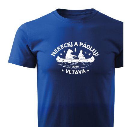 Tričko pánské Classic  |  Nekecej a pádluj! (Barva - Tričko Classic pánské Bílá, Velikost 2XL)