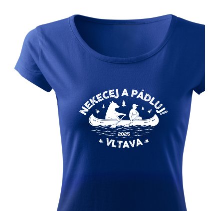 Tričko dámské Classic  |  Nekecej a pádluj! (Barva – Tričko Classic dámské Bílá, Velikost 2XL)