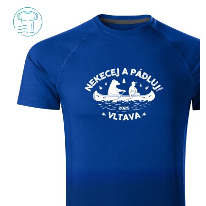 Funkční tričko pánské Sport  |  Nekecej a pádluj! (Barva - Tričko Sport pánské Bílá, Velikost 2XL)
