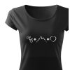 Tričko dámské Classic  |  Kolo + hory = láska