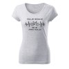 Tričko dámské Classic  |  Moje srdce bije pro kolo