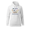 Dámská mikina s kapucí  |  Kruh a pádla “Na vodu” (Barva – Mikina s kapucí dámská Bílá, Velikost 2XL)