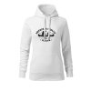 Dámská mikina s kapucí  |  Nekecej a pádluj! (Barva – Mikina s kapucí dámská Bílá, Velikost 2XL)