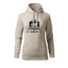 Dámská mikina s kapucí  |  Voda volá, musím jít! (Barva – Mikina s kapucí dámská Bílá, Velikost 2XL)