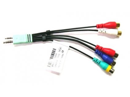 3579 1 komponent kompozit kabel 2x jack 4 pin 5x cinch led samsung
