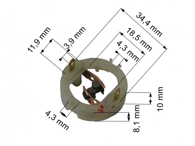 198 uhlíkové kartáče 3,6 x 5,5 mm včetně držáku