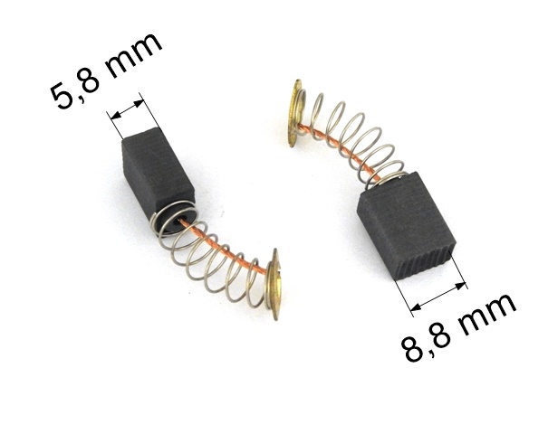 019 uhlíkové kartáče 5,8 x 8,8 mm