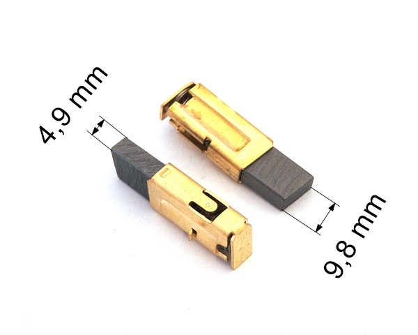 401 uhlíkové kartáče 4,9 x 9,8 mm