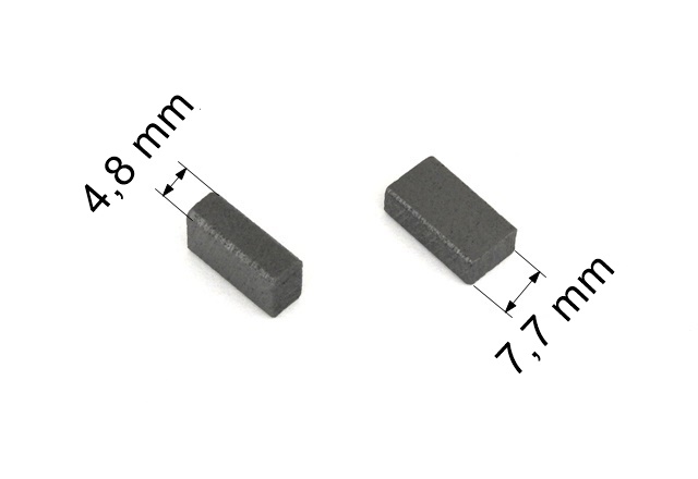 037 uhlíkové kartáče 4,8 x 7,7 mm