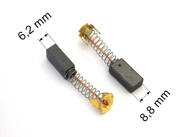 050 uhlíkové kartáče 6,2 x 8,8 mm