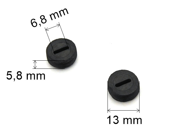 Víčko uhlíkové šachty 13 mm