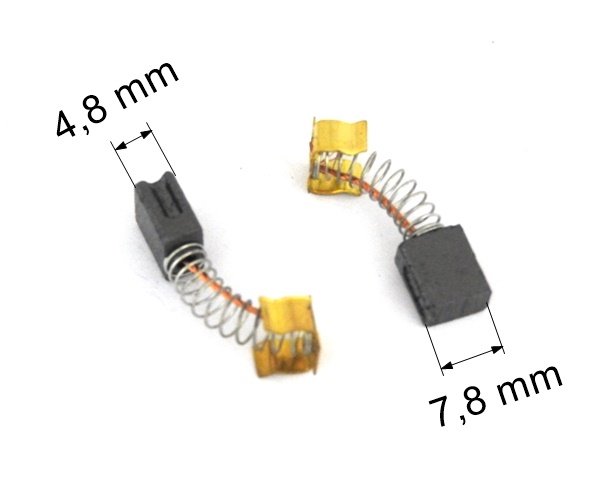 059 uhlíkové kartáče 4,8 x 7,8 mm