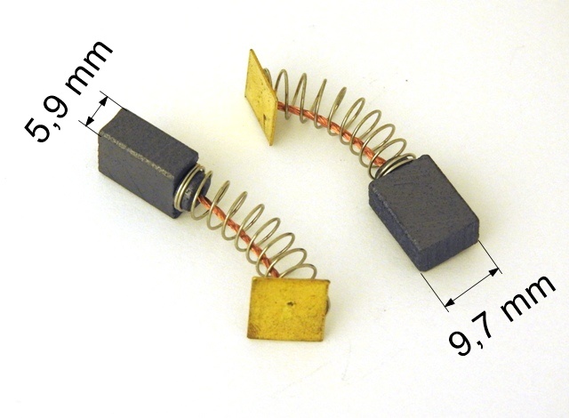063 uhlíkové kartáče 5,9 x 9,7 mm