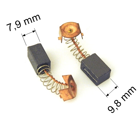 068 uhlíkové kartáče 7,9 x 9,8 mm