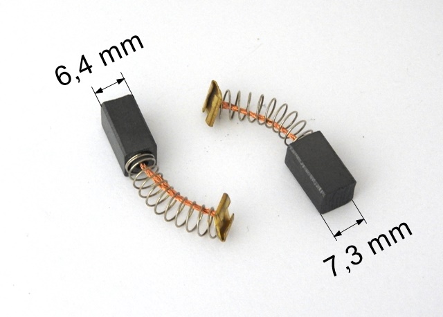 074 uhlíkové kartáče 6,4 x 7,3 mm