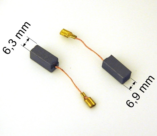 080 uhlíkové kartáče 6,3 x 6,9 mm