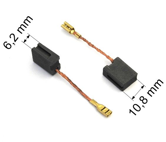 119 uhlíkové kartáče 6,2 x 10,8 mm