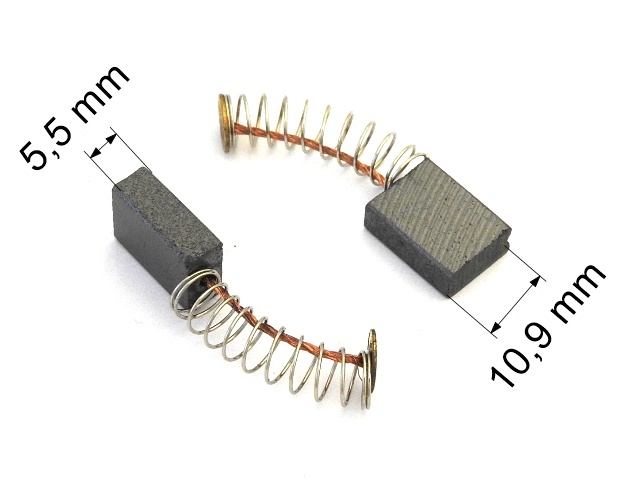 122 uhlíkové kartáče 5,5 x 10,9 mm