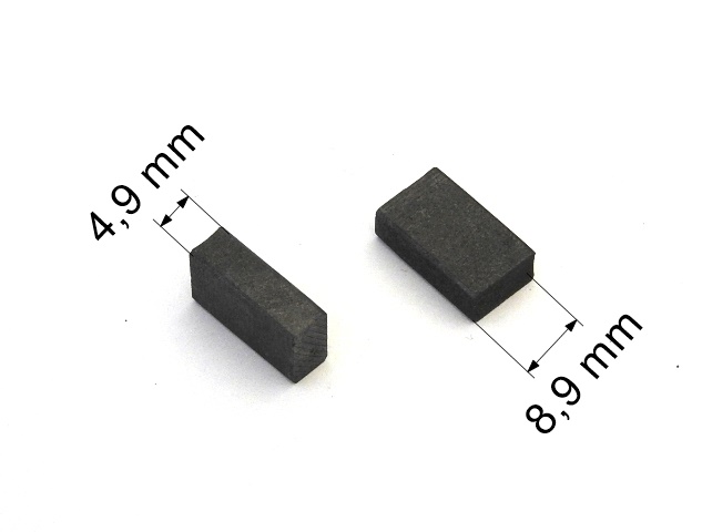 127 uhlíkové kartáče 4,9 x 8,9 mm