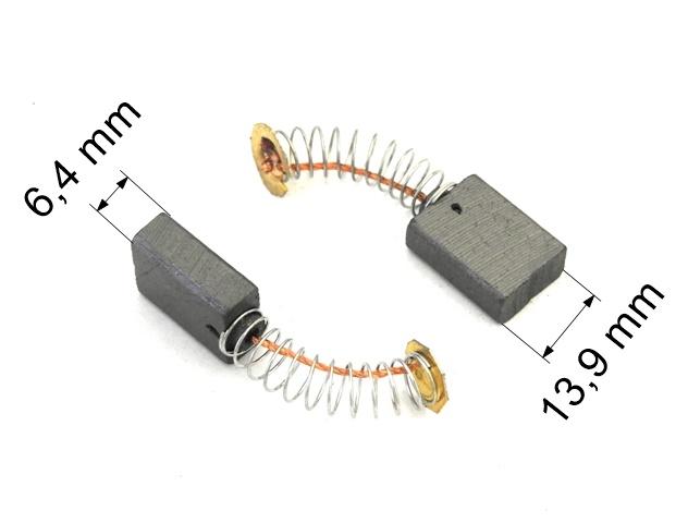 146 uhlíkové kartáče 6,4 x 13,9 mm